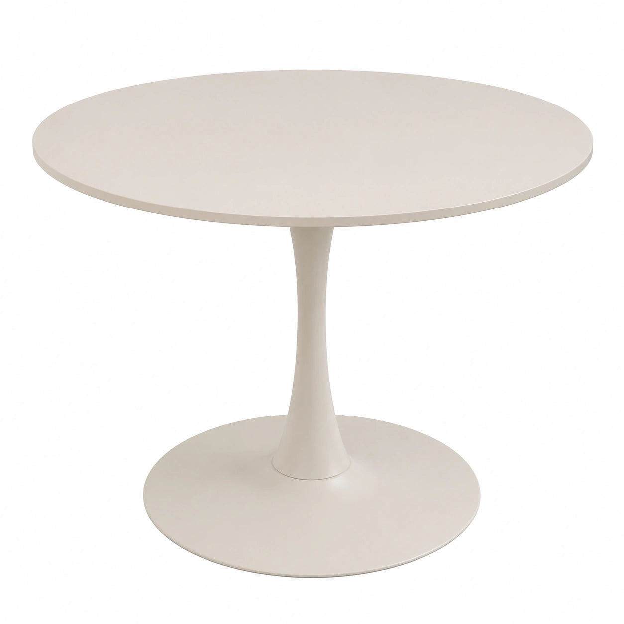 Runder Esstisch für 4 Personen, 100 cm Durchmesser, Beige