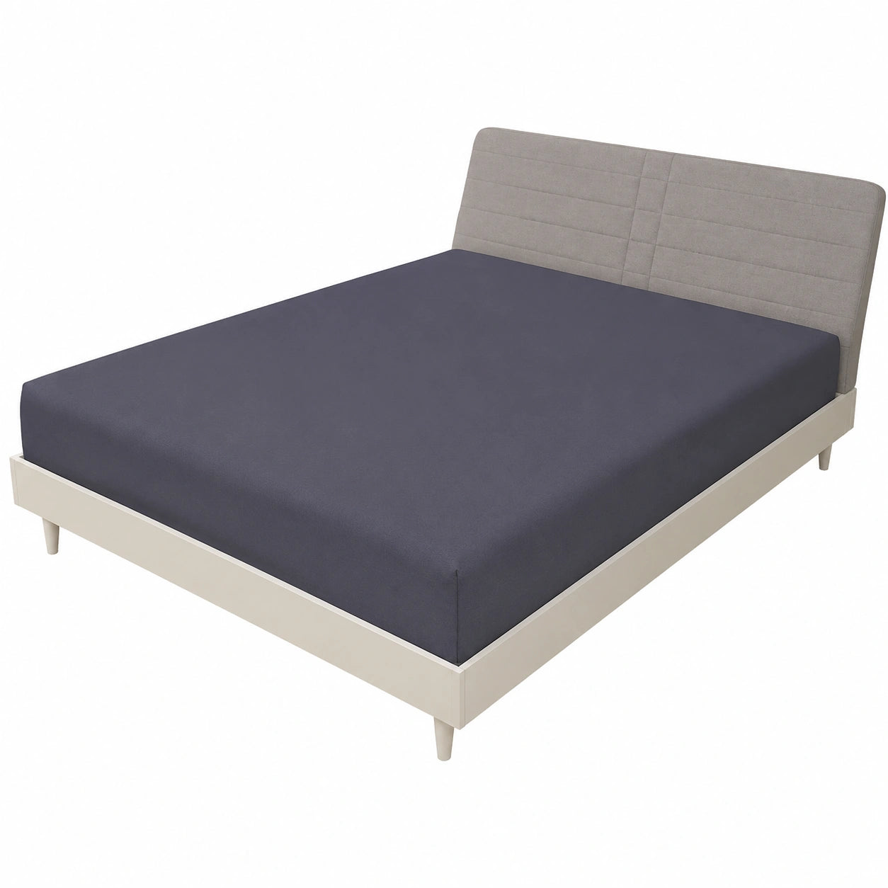 Jersey Spannbettlaken Anthrazit 180x200 cm aus Baumwolle für Schlafzimmer