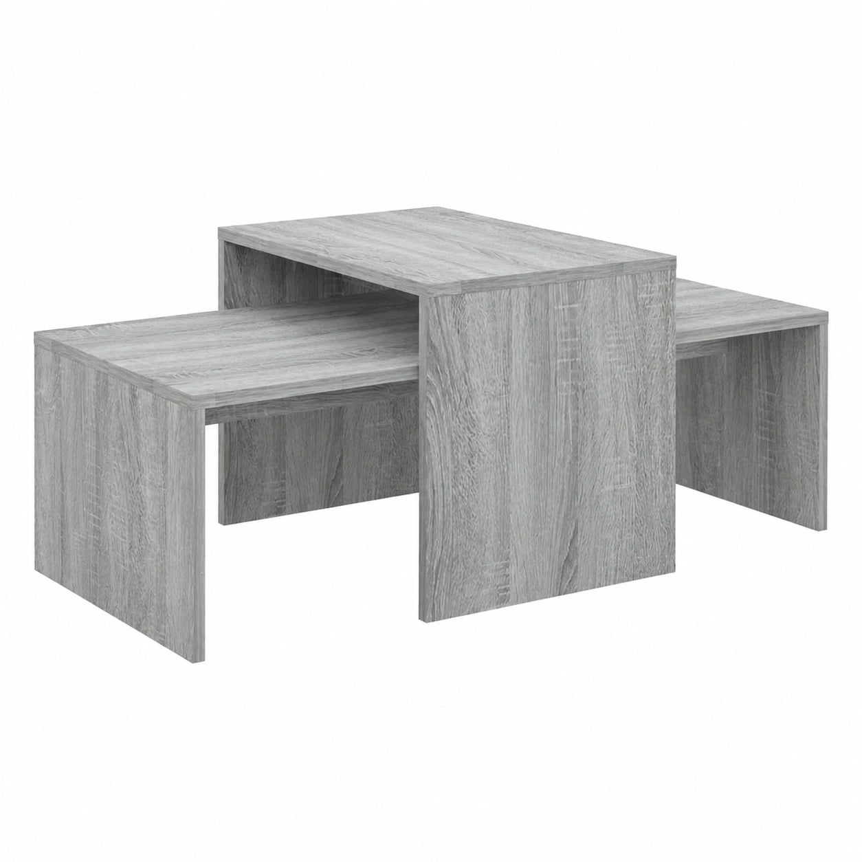 Homgoday Möbel-Set aus grauer Sonoma Eiche, 100 x 48 x 40 cm, Vielseitige Dekoration für Wohn- und Arbeitsbereiche