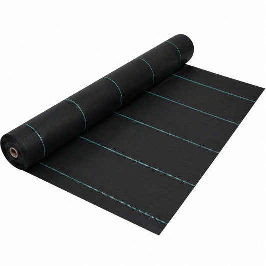 Schwarzes Unkrautvlies 2x100m aus PP für Möbel-Dekoration