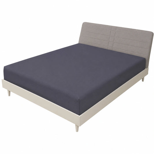 Jersey Spannbettlaken Anthrazit 180x200 cm aus Baumwolle für Schlafzimmer