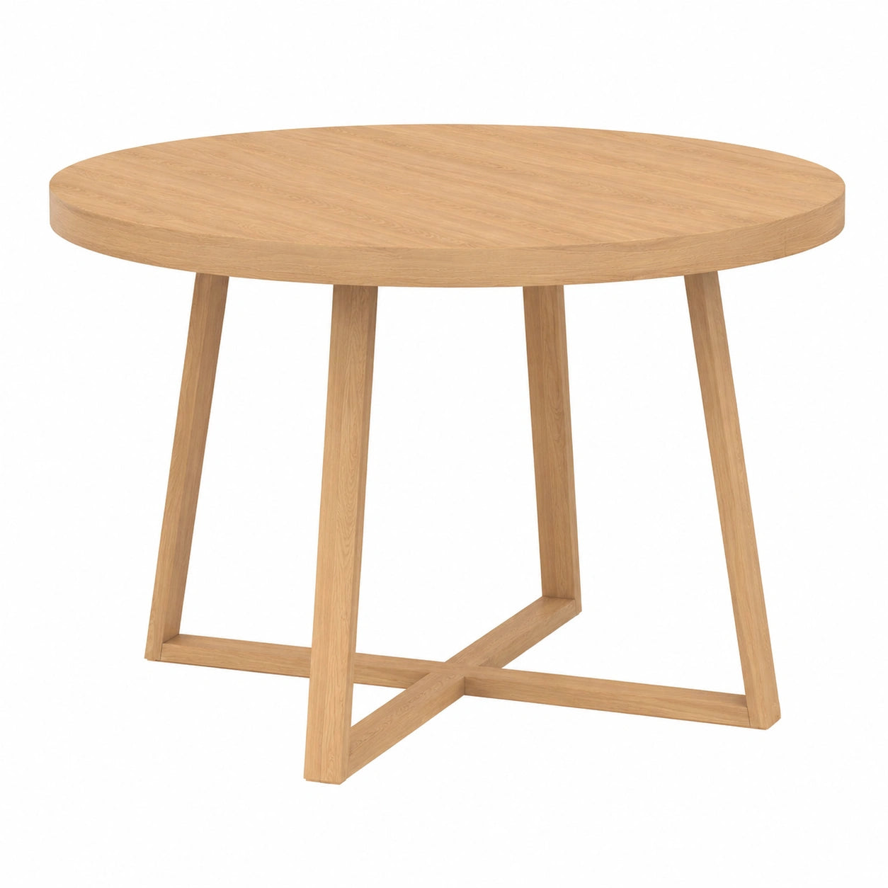 Runder Esstisch Selma für 4-6 Personen aus Holz mit Bucheffekt, 110 cm