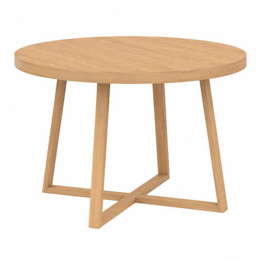Runder Esstisch Selma für 4-6 Personen aus Holz mit Bucheffekt, 110 cm