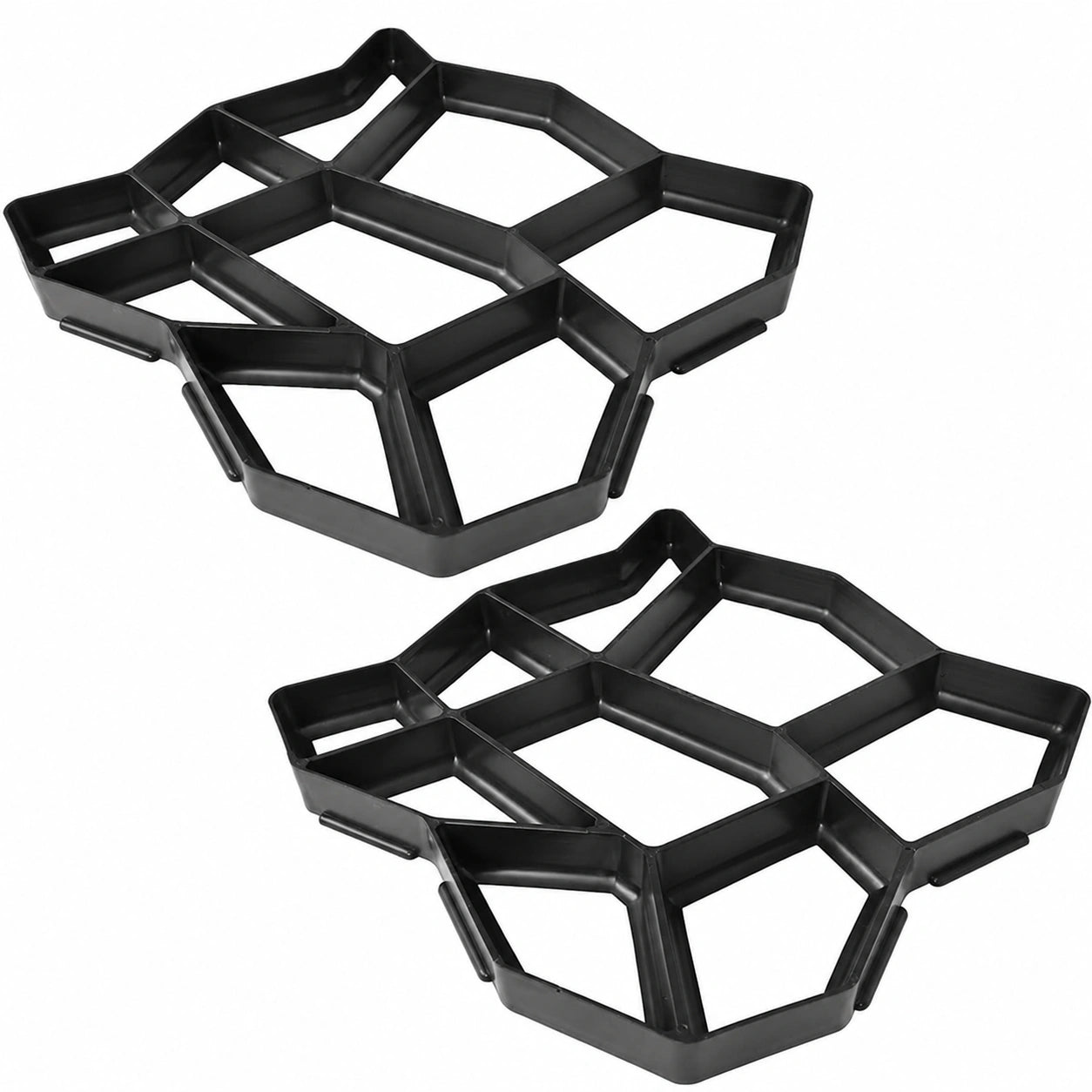 Homgoday 2er Set Gartenpflasterform 42 x 42 x 4 cm, Dekorative Möbel für Innen- und Außenbereich