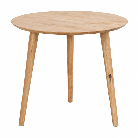 Runder Esstisch aus Wildeiche Massivholz, 75 cm Durchmesser