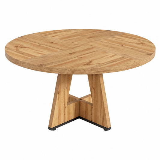Moderner Runder Esstisch für 4-6 Personen, 120 cm, Holzfuß