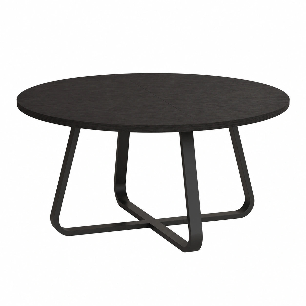 Runder Esstisch 130 cm Schwarz für 4-6 Personen, Stabil und Modern im Industriedesign
