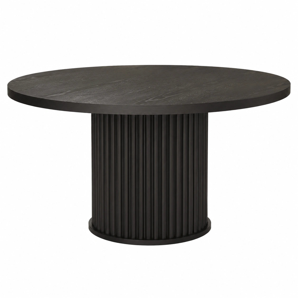 Runder Esszimmertisch 120 cm Schwarz mit Metallgestell für 4 Personen
