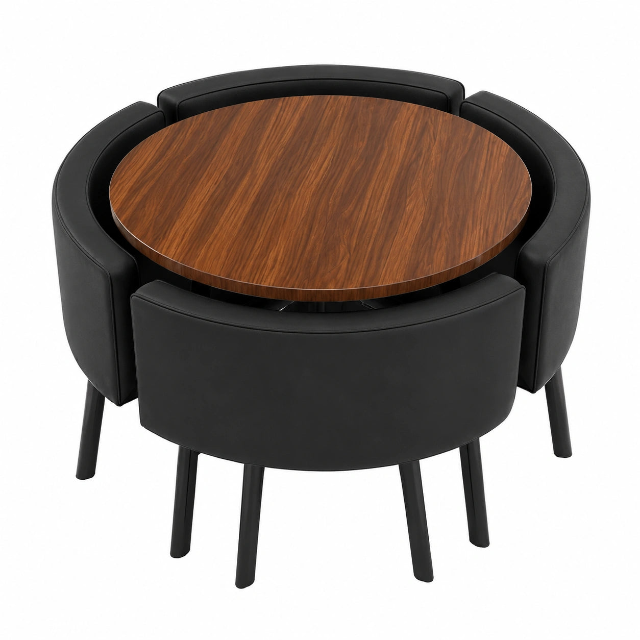 Runder Esstisch Set: 5-teilig mit 4 Stühlen, Ideal für Küche, Esszimmer & Wohnzimmer