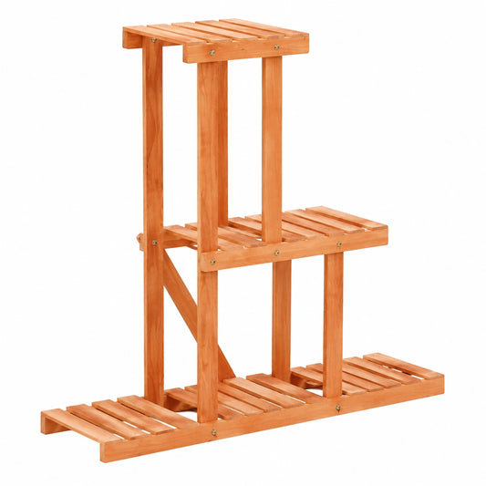 Homgoday Pflanzenständer aus Fichtenholz 81x25x75,5 cm, Dekorativer Möbelständer für Innen und Außen