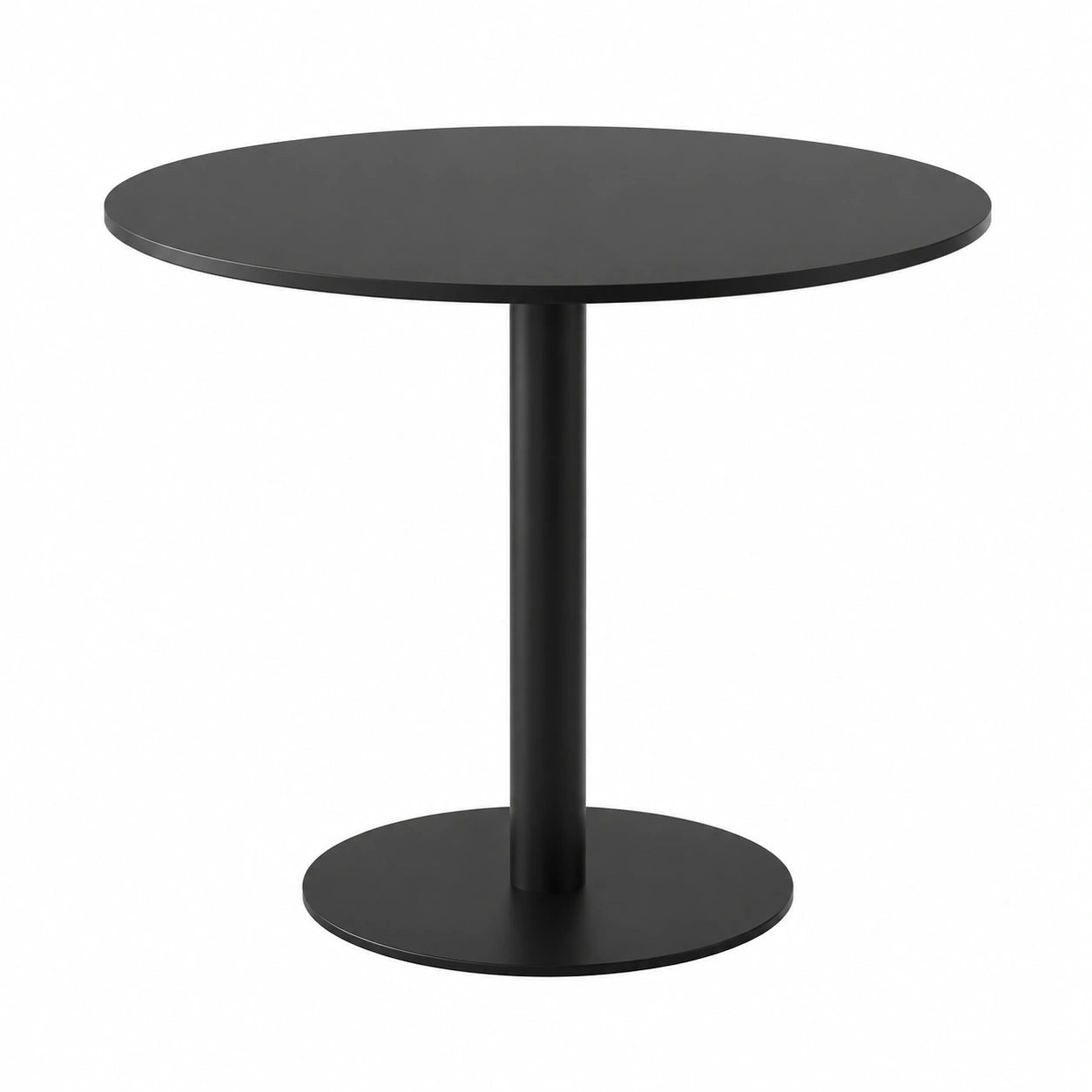 Moderner Runder Esstisch, 80 cm, Schwarz, Vielseitig als Küchentisch oder Bistro-Bar-Tisch